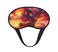 Pirate Ship in The Sunset Blackout Sleep Mask - Soft Adjustable Eye Mask for Full Light Blocking, Deep Sleep, Travel & Relaxation