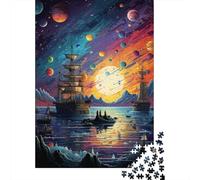 Pirate Ship in The Universe Puzzle for Adults Puzzle 1000 Piece Adult Jigsaw Puzzle Square Puzzles Relax Puzzles Games 38x26cm/1000pcs