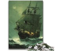 Pirate Ship Jigsaw Puzzles for Teenagers 1000 Pieces, for Age 14+ Fun Games Fun Activities at Home, Birthday Gifts, Travel Gifts 26X38CM