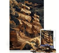 Pirate Ship Lost at Sea 1000 Piece Jigsaw Puzzles for Teenagers Jigsaw Think Game Calm Mind Quality Edge (50x75cm)