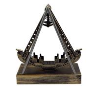 Pirate Ship Model, Perpetual Motion Desk Toy, Electronic Swinging Boat Figure, Small Decorative Ornament, Ideal for Workstation, Livingroom, Bedroom, Shelf and Kids Gift