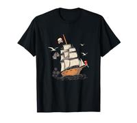 Pirate Ship Nautical Boat Pirate Flag Funny Gift T-Shirt