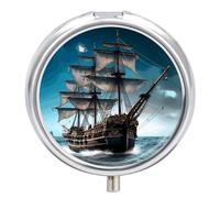 Pirate Ship Pill Box Pill Case Pill Organizer Medicine Pill Organizer Weekly Pill Organizer Pill Holder Small Pill Case Pill Containers Pill Holder for Purse