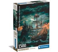 Clementoni Jigsaw Puzzle Collection - The Pirates Ship 1500 Pieces - Poster Included, Puzzle For Adults 14-99 Years, Gift For Men/Women, Illustration, Made In Italy, 31719