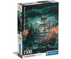 Pirate Ship Puzzle 1500 Piece Pirate Ship At Night Jigsaw Puzzle