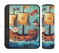 Pirate Ship The Mysterious Sea car seat Strap Pads,Protects Your Neck and Shoulders,Padded seat Belt Cover for SUV Backpack Most Cars accesorios para carro 2 Pack
