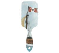 Pirate Ship The Mysterious Sea smooth mens hair brush Designed wet dry brush for long hair with Ergonomic handle cepillo para pelo rizado