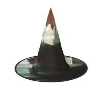 Pirate ship under the sunshine Halloween Witches Hats Witch Headbands Wizard Hat Costume Accessories Cosplay for Party Masquerade Foldable 2 PCS
