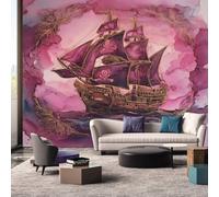 Pirate Ship Wallpaper - Nautical Boats Adventure Wall Mural - Wall Murals for Living Room Bedroom - Photo Wallpaper & Home Decor Art - 300 x 210 cm A-773