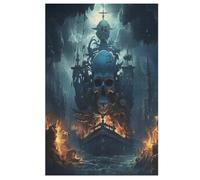 Pirate Ship Wooden Jigsaw Puzzles 1000 Pieces Family Activity Puzzle Educational Games for Adults And Kids Age 12 Years Up （78×53cm）