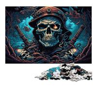 Pirate Skeleton 1000Pc Adults Jigsaw Puzzle cardboard Jigsaw Perfect Home Or Office Decor, Ideal 26X38CM/10.23x14.96inch