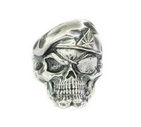 Pirate Skull 925 Sterling Silver Ring Biker Punk Jewellery TA174A UK Size N½~Z4