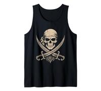 Pirate Skull Bandana Crossed Swords Pirate Skull Tank Top