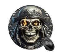 Pirate Skull Round Mouse Pad Fashion Premium Mousepad Washable Desktop Protection Mouse Mat with Non-Slip Rubber Base Cute Computer Mat for Office Home Gaming Laptop