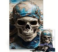 Pirate Skull Teenager Jigsaw Puzzles 1000 Pieces Mind Puzzle Casual Relax Image Assembly Heartfelt Gift (38x52cm)