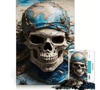 Pirate Skull Teenager Jigsaw Puzzles 1000 Pieces Mind Puzzle Casual Relax Image Assembly Heartfelt Gift (38x52cm)