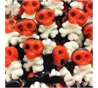 Pirate Skulls Gummy Sweets - Fruity Flavour Jelly Candy - Halloween Party Treats Gift Bag - pick n mix gummy sweets (500g)