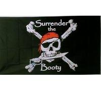 Pirate Surrender the Booty Large Flag 5ft x 3ft