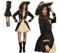 Pirate Swashbuckler Costume Womens Ladies Buccaneer Sexy Fancy Dress New