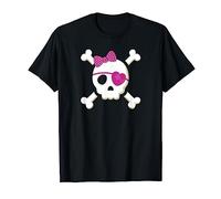 Pirate T Shirt Skull Crossbones Heart Eye Patch Costume Cute T-Shirt