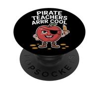 Pirate Teachers Arrr Cool Funny Educator Classroom School PopSockets Adhesive PopGrip