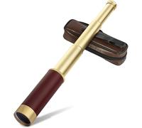 Pirate Telescope, 25 X 30 Zoomable Monocular Vintage Telescope Portable Collapsible Handheld Monocular Brass Spyglass for Bird Watching