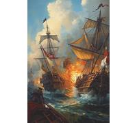 Pirate Theme Journal: Nautical Lined Notebook Inspired by Tall Ships, Sea Battles, and Maritime History
