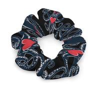 Pirate Thief O-Ctopus Women's Hair Ties Elastic Scrunchies Silk Like Scrunchy Accessories for Sleep