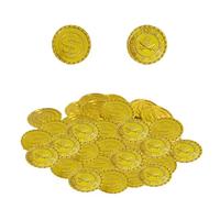 Pirate Treasure Hunt C-oins Toys - 100 Pieces Plasti-c Gold Coin Props, Cros-s-border Part-y Festival Game C-oins, Fake C-oins Toys For Toys Cosplay - Gold Coin Pirates