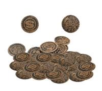 Pirate Treasure Hunt Coiins Toys - Metal Play Coiins, Colorful Fake Tokens | Lightweight Durable Design Smooth Edges Safe Crafting Build, Fun Adventure Accessory for Kids todlers Children Party Games