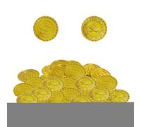 Pirate Treasure Hunt Coiins Toys - Metal Play Coiins, Colorful Fake Tokens | Lightweight Durable Design Smooth Edges Safe Crafting Build, Fun Adventure Accessory for Kids todlers Children Party Games