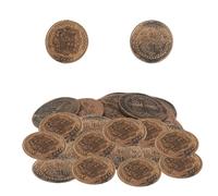 Pirate Treasure Hunt , Toy - Metal Play , Colourful Fake Tokens, Lightweight, Durable Design, Smooth Edges, Safe Crafts, Fun Adventure Accessories for Children, , Bronze Cross, Siehe