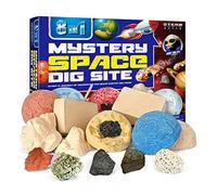 Pirate Treasures Dig Kit Mystery World Fossil and Gemstone with Bricks Digging Tools STEM Archaeology Paleontology Educational Science Birthday Gift for Geology Enthusiasts Boys Gi