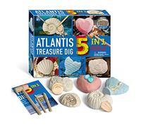 Pirate Treasures Dig Kit with 5 Bricks Digging Tools STEM Archaeology Paleontology Educational Science Birthday Gift for Boys Girls Students