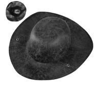 Pirate Tricorn Hat - Wool Felt Classic, 18th Century Style | Distressed Brown Finish, Accent | Comfortable Fit, Pirate Costume Hat for Theatrical Use and Themed Parties