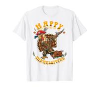 Pirate Turkey Happy Thanksgiving Value Graphic T-Shirt, Men, White, XL