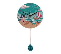 Pirate Wall Clock, MDF - Multi-coloured