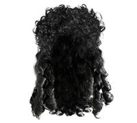 Pirate Wig Long Curly Wigs Pirate Costume Men Black Captain Man Costume for Halloween Cosplay Party