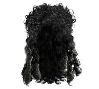Pirate Wig Long Curly Wigs Pirate Costume Men Black Captain Man Costume for Halloween Cosplay Party
