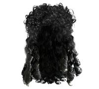Pirate Wig, Long Curly Wigs Pirate Costume Men Black Captain Man Costume for Halloween Cosplay Party.