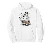 Pirate With Skull And Crossbones Sails Pullover Hoodie