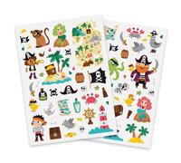Pirate World Stickers - 86 Pieces 0.8 to 8.7 cm Ship Island Treasure Monkey Map Mermaid Octopus Parrot Sword Fantasy Stickers Stickers Scrapbooking