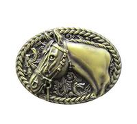 Piratenladen Buckle Western Horse, Horse, Cowboy, antique brass, belt buckle