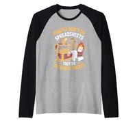 Pirates don't do spreadsheets, they do treasure Pirates Raglan Baseball Tee