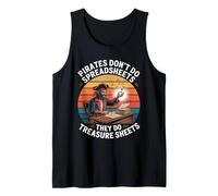 Pirates don't do spreadsheets, they do treasure sheets Retro Tank Top