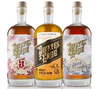 Pirate's Grog Rum The Big Daddy Bundle - 3 x 700 ml | 5 Year Aged, Spiced & Honey Rums | Matured in Oak Barrels for Colour & Finish | Award Winning | Bold, Warm & Smooth | 37.5% ABV | Great to Gift