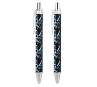 Pirates Jolly Roger Retractable Ballpoint Pens Black Gel Ink Pen Smooth Writing for Office Home Work