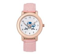 Pirates Jolly Roger Women's Wrist Watch Easy Reader with Leather Strap Analog Display Wonderful Ladies Gifts