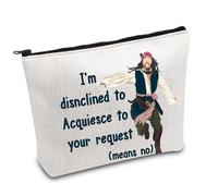 Pirates Movie Inspired Gift Caribbean Fans Gift Captain Bar Bosa Quote Makeup Bag Magic Kingdom Trip Gift (Means NO UK)