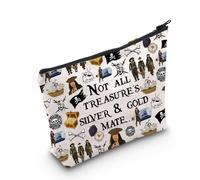 Pirates Movie Makeup Bag Pirates Lover Gifts Not All Treasure’s is Silver and Gold Mate Pirates Zipper Bag (NOT All UK2)